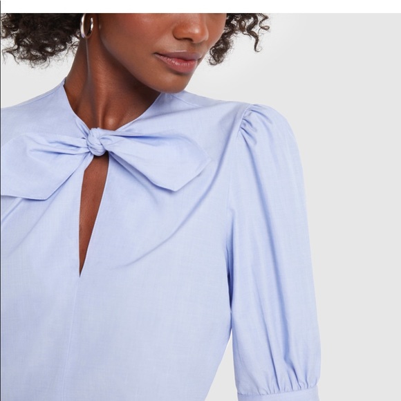 G. By goop peri tie-neck short sleeve shirt - Picture 6 of 13